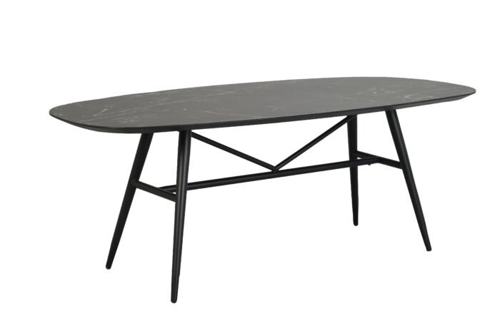 ROWICO oválný jídelní stůl SPRINGDALE černá 200x98 cm