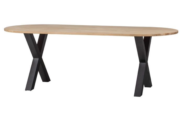 WOOOD Jídelní stůl TABLO oval dub "X" 220x90 cm