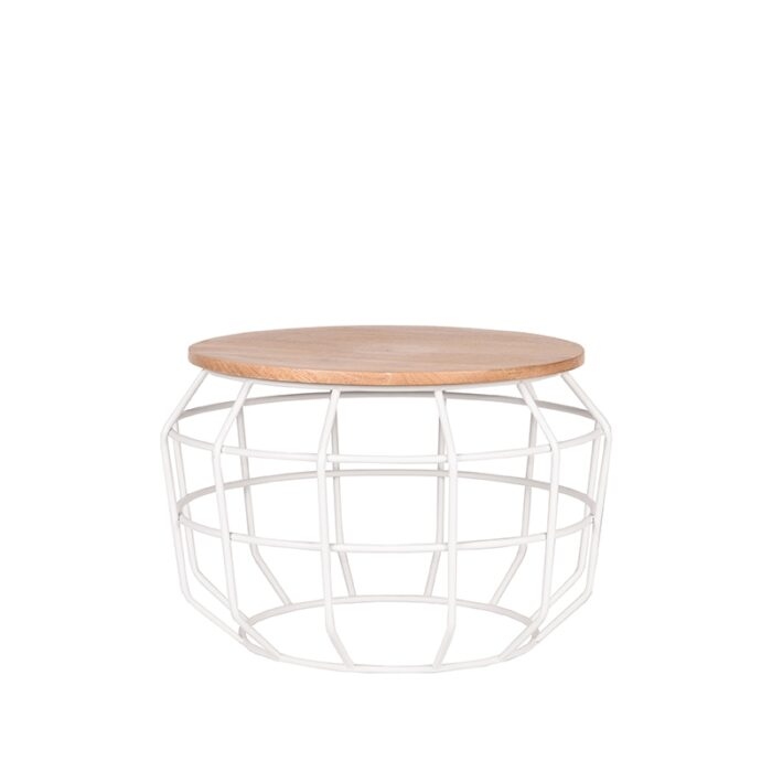 LABEL51 odkládací stolek PIXEL bílý ø56 cm Color: White