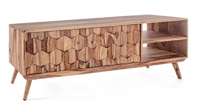BIZZOTTO Dřevěný TV stolek KANT hnědý