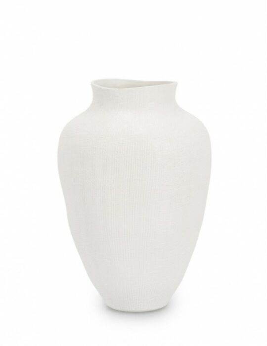 BIZZOTTO bílá keramická váza PAPYRUS 29 cm