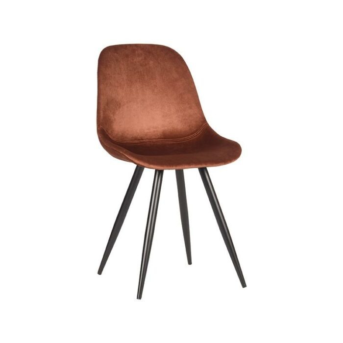 LABEL51 Sametová jídelní židle CAPRI oranžová Color: Rust