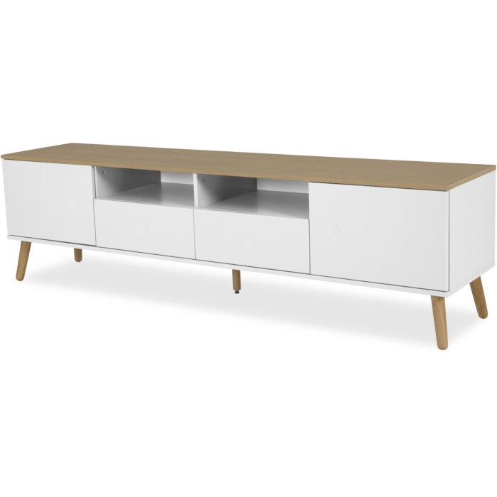 TENZO Dřevěný TV stolek DOT 192x43cm bílý