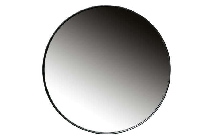 WOOOD Zrcadlo DOUTZEN černé Ø80cm