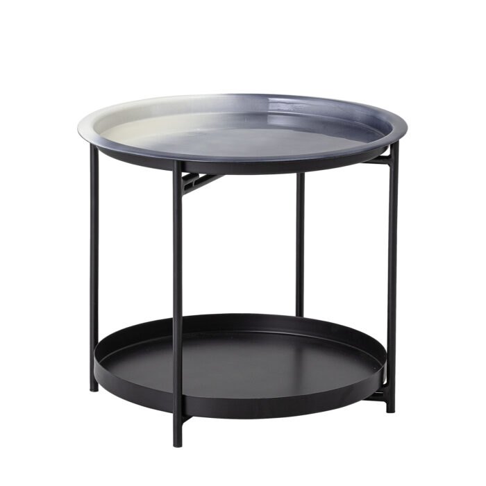 BLOOMINGVILLE Odkládací stolek ANGELINA šedý Ø45 cm